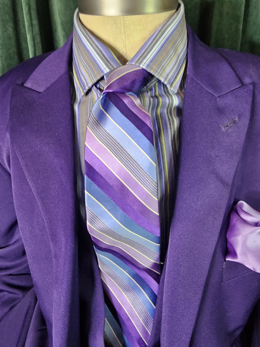Arrow Purple & Blue Striped Tie
